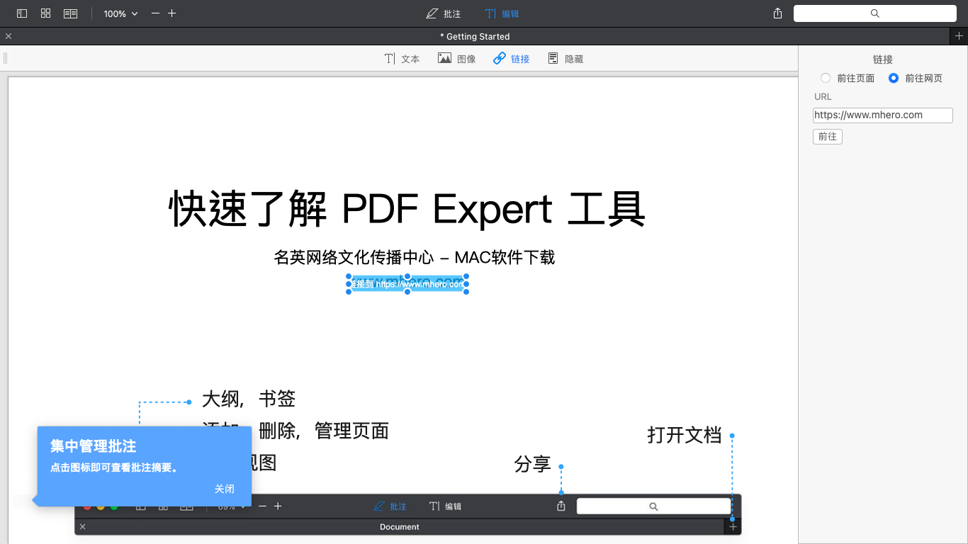 PDF Expert For Mac 中文破解版 - 链接功能